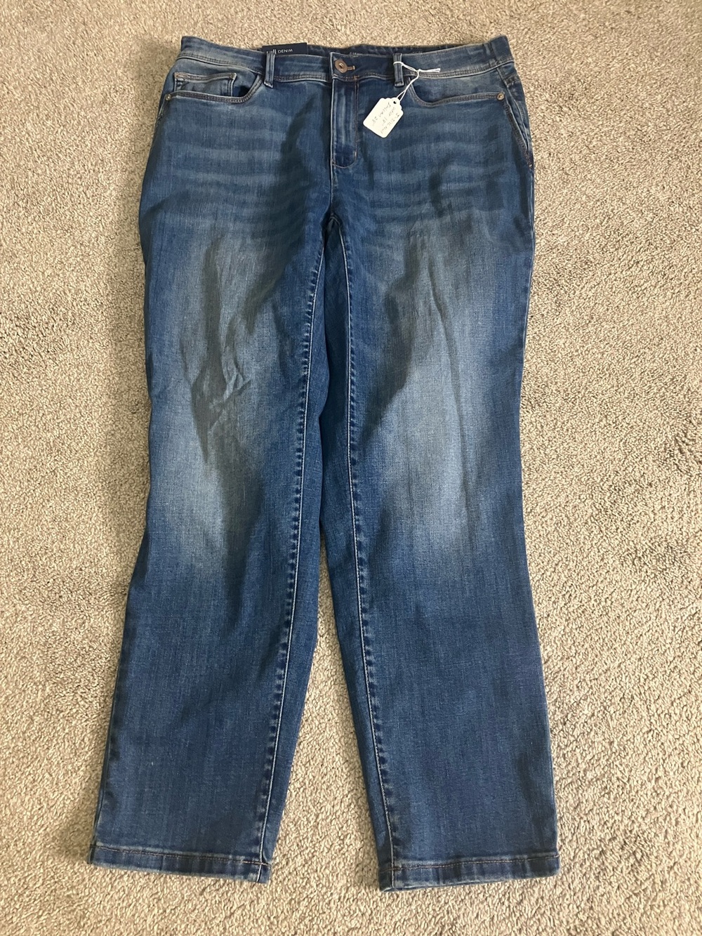 J. Jill Straight-Leg Jeans in Mid Blue Wash